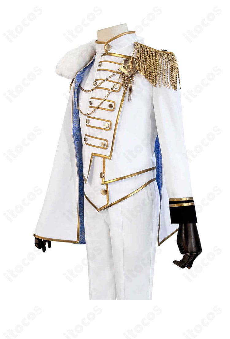 御影玲王 天使ver.コスプレ衣装の側面ラインとマントの落ち感