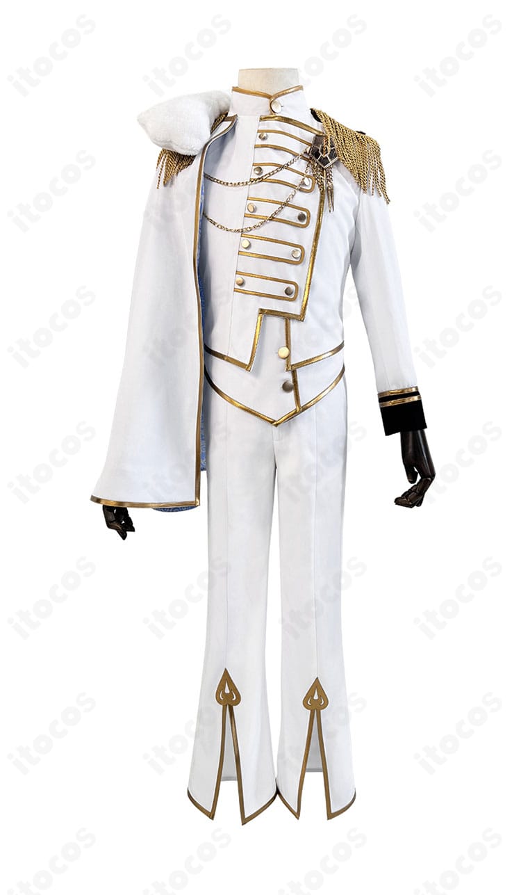 御影玲王 天使ver.コスプレ衣装の上着・マント・ズボンの正面ディテール