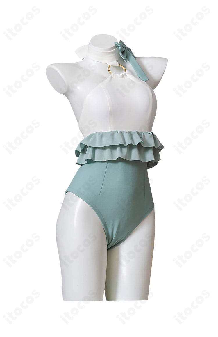 FGO エレシュキガル 9周年水着コスプレ衣装の正面全身。カットラインと装飾配置を忠実に再現したデザイン