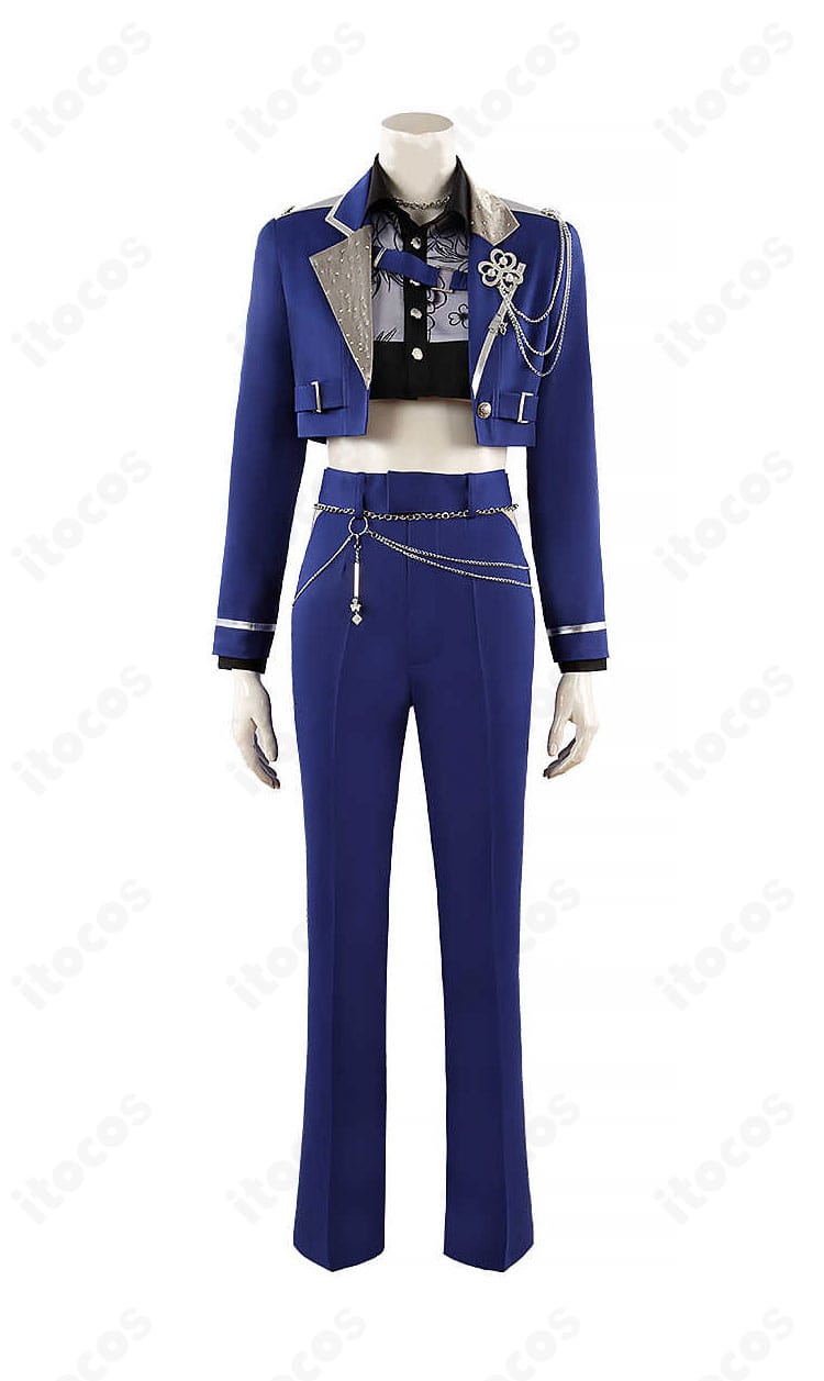 桐谷遥 going upstairsガチャ衣装の正面全体像。コートと胸飾り・ベルトまで細部を丁寧に再現。