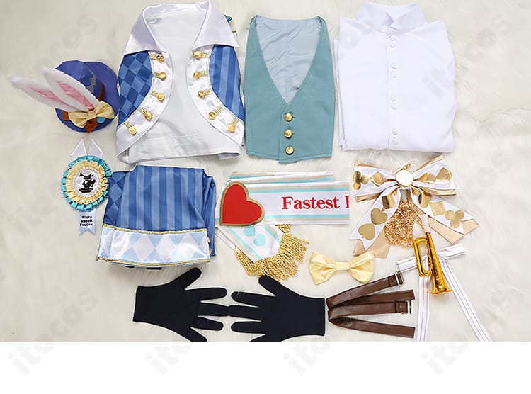 セット内容一覧｜コート・ベスト・シャツ・ズボン・帽子・蝶ネクタイ・たすき・腰飾り・手袋・腕ベルト