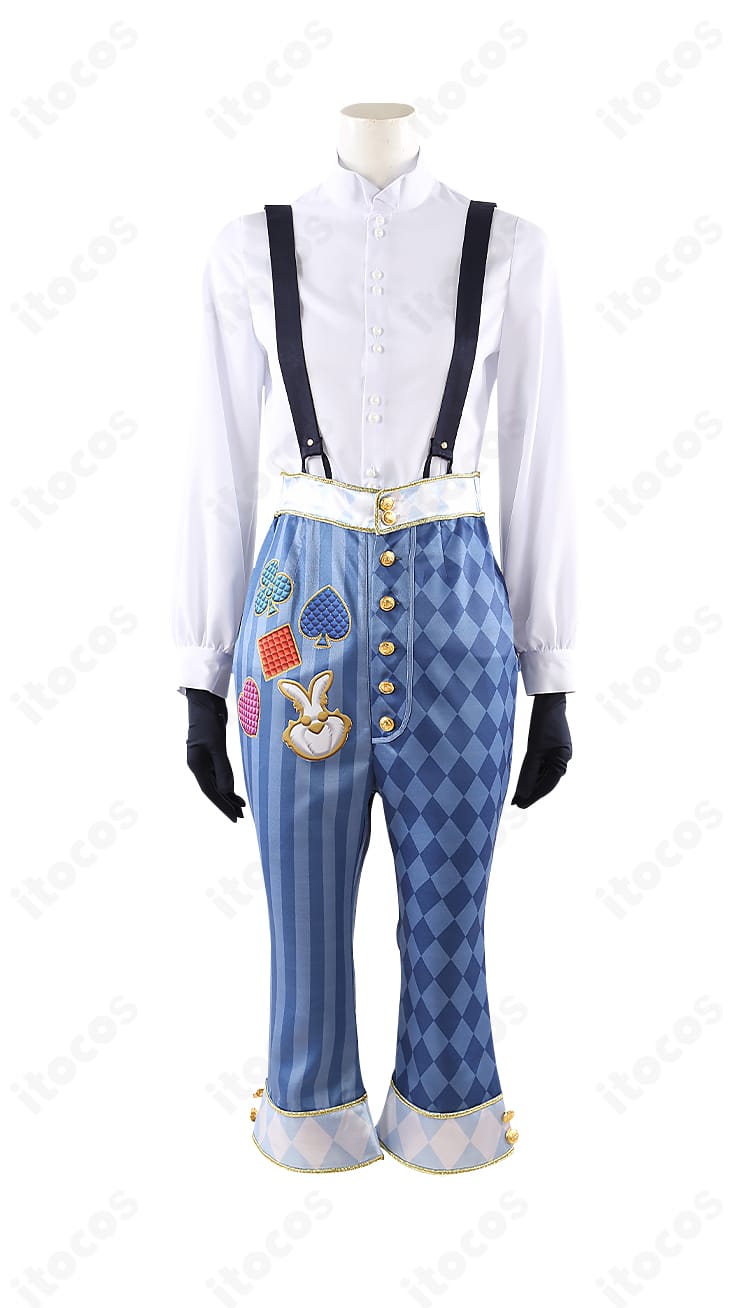 シャツ正面ディテール｜襟元と蝶ネクタイの形状が分かる近接カット