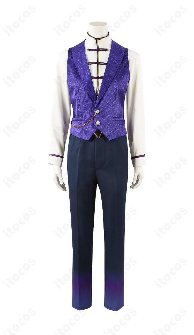 インナー（シャツ）正面ディテール。襟元の形状と生地感がわかる、清潔感のある仕立て。