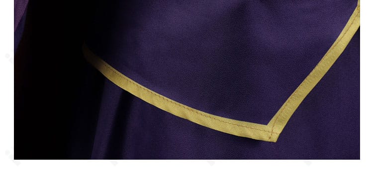 セフィーロ衣装の裾装飾ディテール。縁取りと装飾パターンがアクセントとなる様子を撮影。