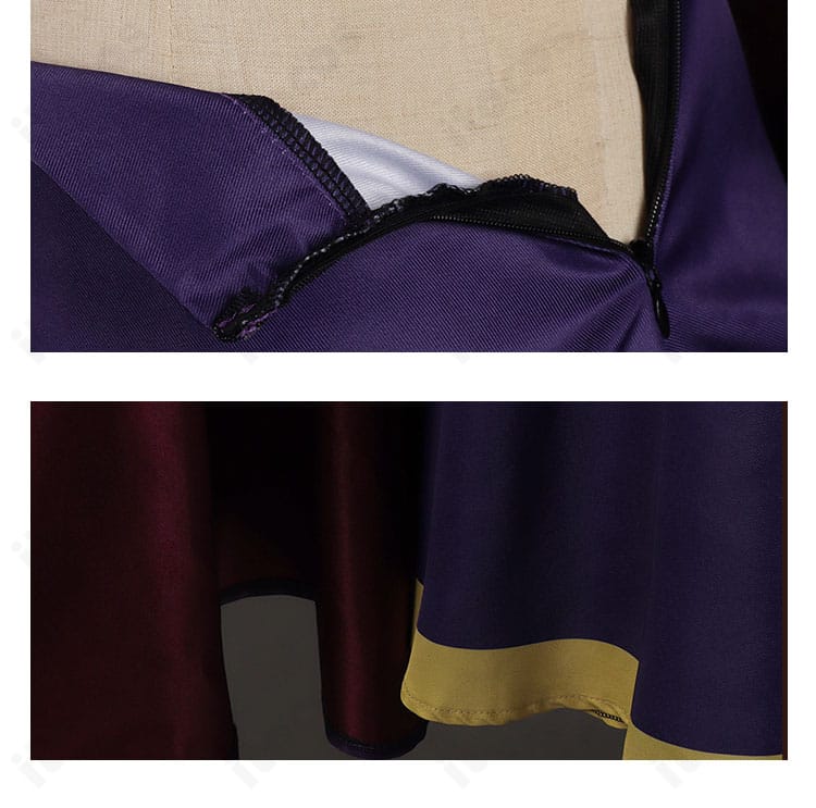 セフィーロの衣領とスカート装飾を併せて撮影。高再現の装飾が衣装全体の印象を引き締めます。