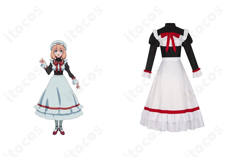 魔王軍最強の魔術師は人間だった サティのコスプレ衣装。キャラクタービジュアルを反映した正面全身カット