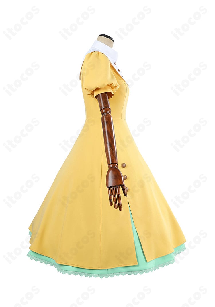 大道寺知世 私服コスプレの右側ディテール。上品な装飾と綺麗なステッチが際立つ。