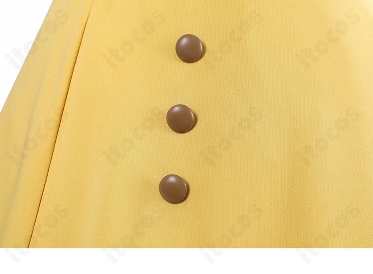 大道寺知世 コスプレのボタン部分。堅実な作りでアクセントになる意匠。