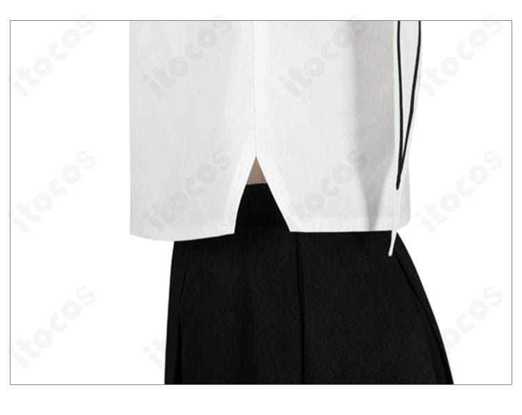 腰回りの側面装飾ディテール。ウエスト位置の見え方と縁取りの整った縫製が分かる画像。