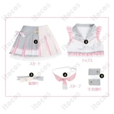 南ことり チアガールコスプレ衣装 高再現で動きやすい通気素材、イベントも快適 - 4枚目の画像（サムネイル）