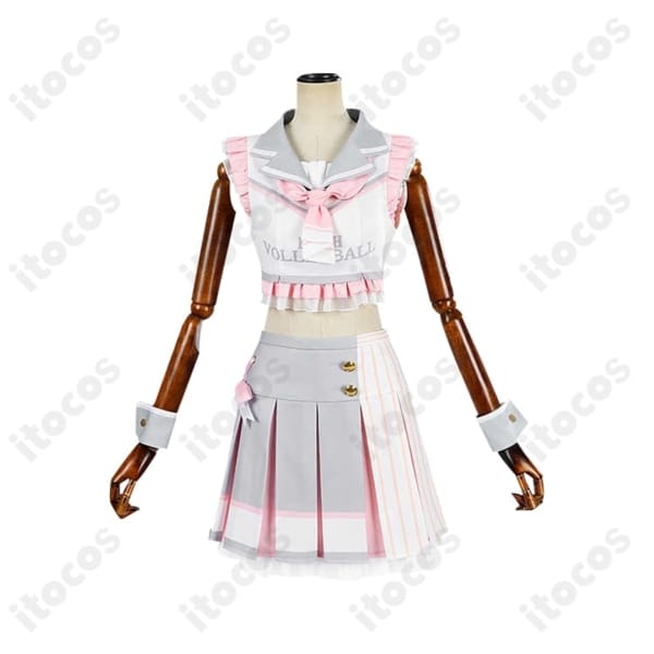 南ことり チアガールコスプレ衣装 高再現で動きやすい通気素材、イベントも快適