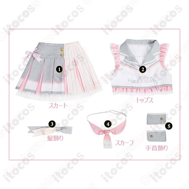 南ことり チアガールコスプレ衣装 高再現で動きやすい通気素材、イベントも快適 - 6枚目の画像