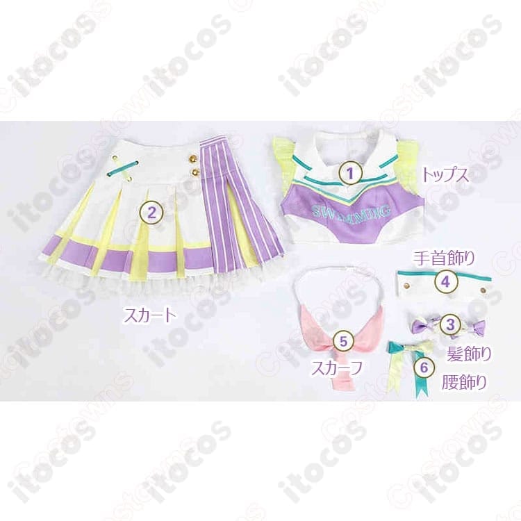 南ことり チアガールコスプレ衣装 高再現で動きやすい通気素材、イベントも快適 - 8枚目の画像