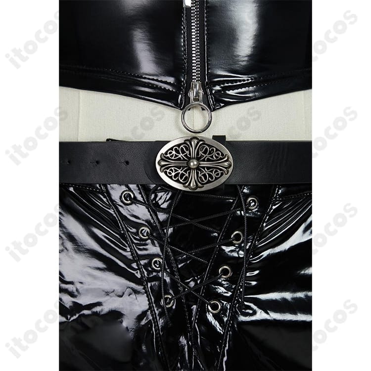 メロ 通常衣装（黒レザー）コスプレ｜高再現で撮影映え、イベントも快適な着用感 - 4枚目の画像