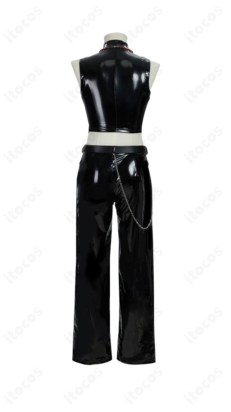 デスノート メロ コスプレ衣装の背面。背面ファスナーとステッチワークが見える再現重視の仕立て。