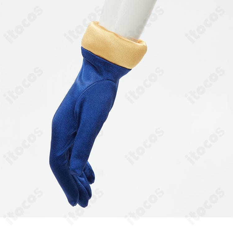 手袋の装飾ディテール。指先まで統一したデザインで全身コーデの完成度を向上。