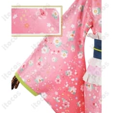 鬼滅の刃 甘露寺蜜璃 街着姿コスプレ衣装。高再現で快適、撮影やイベントに最適 - 2枚目の画像（サムネイル）