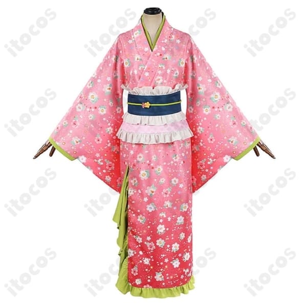 鬼滅の刃 甘露寺蜜璃 街着姿コスプレ衣装。高再現で快適、撮影やイベントに最適