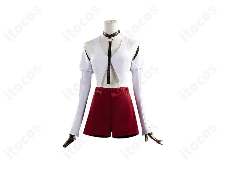 インナー正面のディテール。ビスチェとトップスの重なりや縫製ラインを示す近接写真。