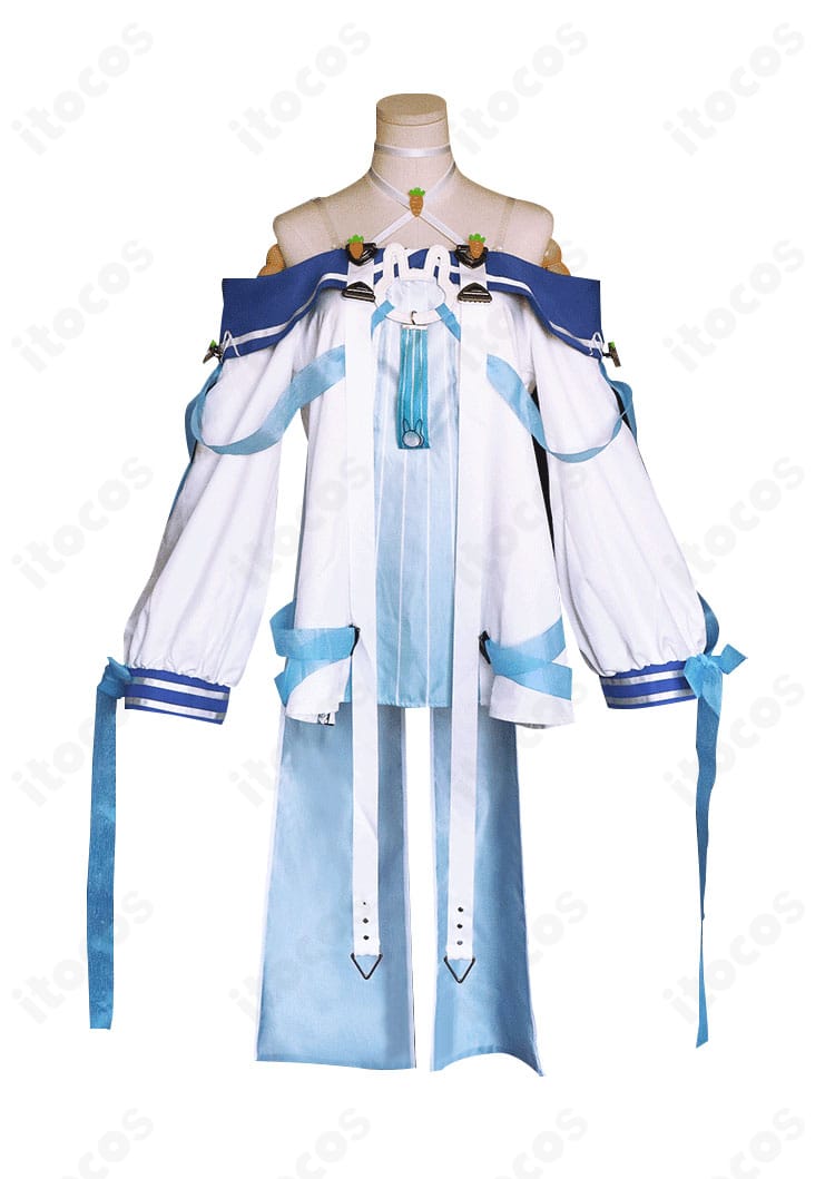 アズールレーン ラフィーII コスプレ衣装の正面全体画像。胸元やリボンの意匠まで忠実に再現したセット。