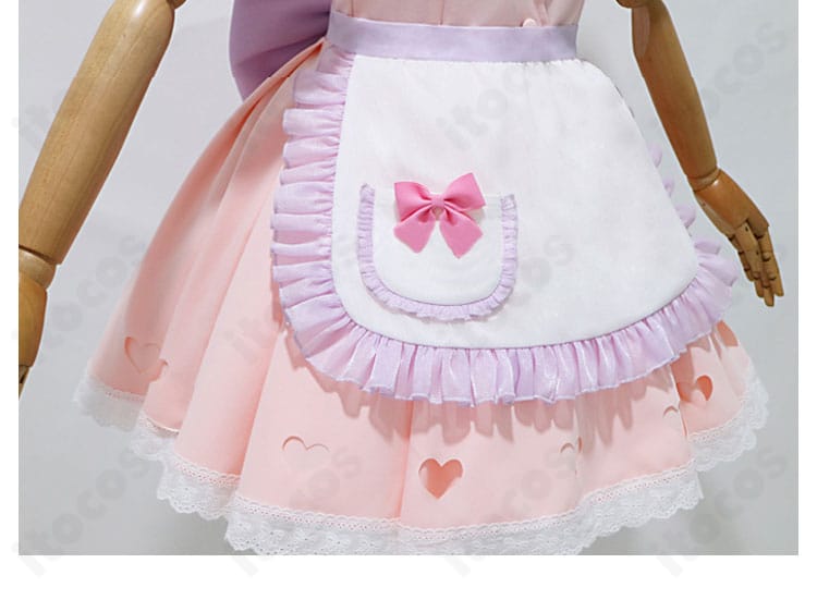 ラム 夢かわメイド衣装 スカート装飾ディテール。フレア分量と段フリルの陰影が映える設計