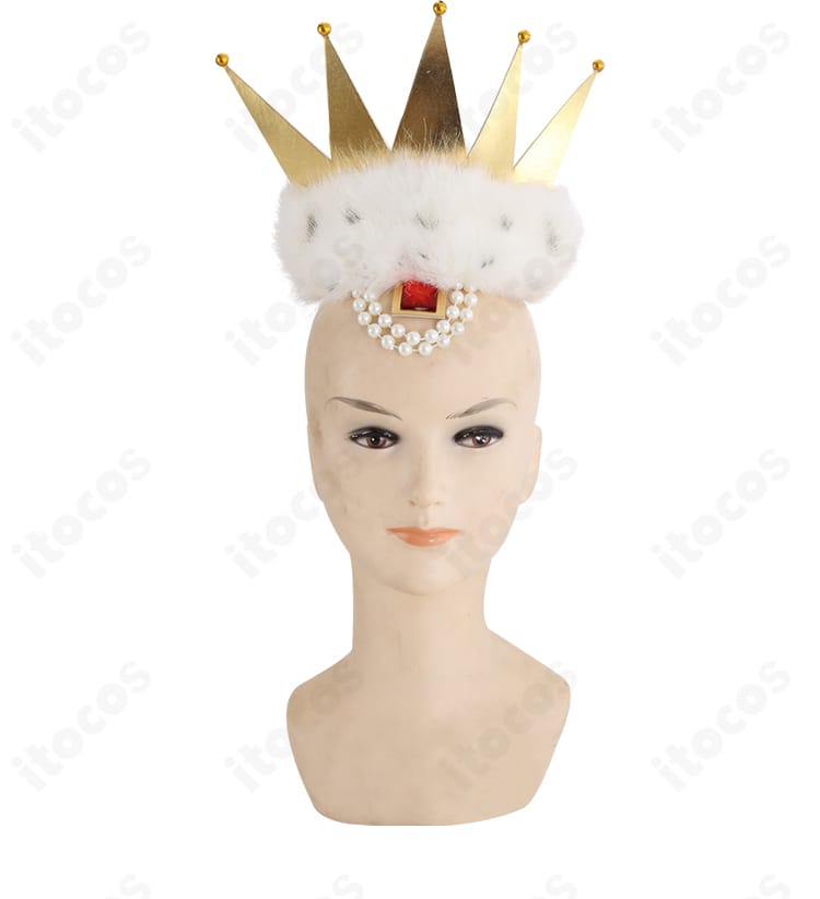 七種茨 コスプレ衣装の冠（ヘッドドレス）ディテール。装着位置を想定したサイズ感が分かる写真