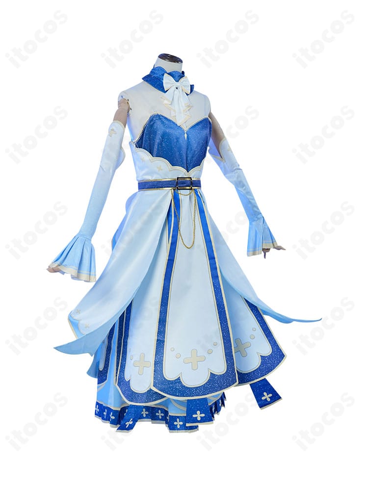 側面ビュー：うさメガぺこら衣装のシルエット、ベルト位置とスカートラインのバランスが分かる画像