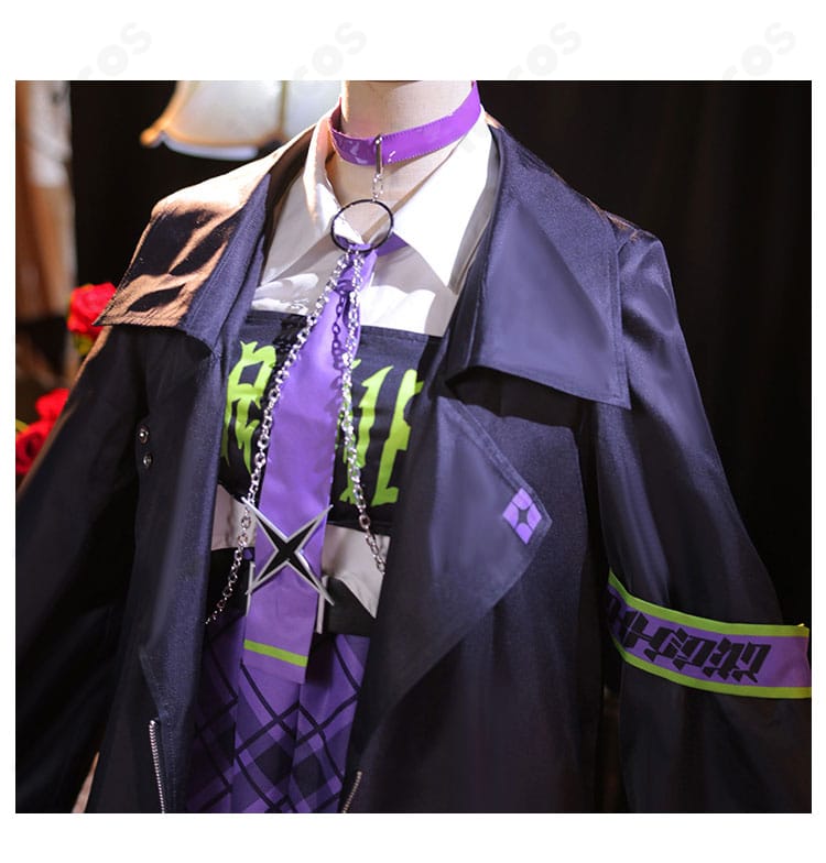 ラプラス・ダークネス衣装の刺繍やアクセサリー装飾ディテールのクローズアップ