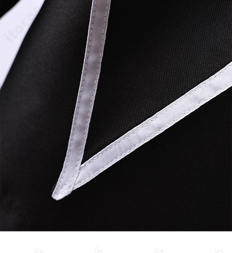 日奈森あむ コスプレ衣装の披肩（ケープ）装飾詳細。縁取りと落ち感を分かりやすく撮影