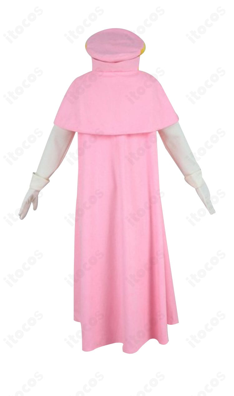 カードキャプターさくら 木之本桜 さくらカード編コスプレの背面。マントの広がりや背面シルエット、後ろ姿のバランスを確認できます。