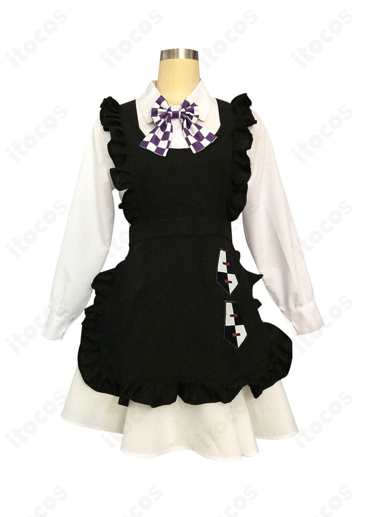 HK416 くろねこの贈りもの 衣装の正面全身図。シャツとスカートのシルエット、胸元とエプロンのラインが分かる構図。