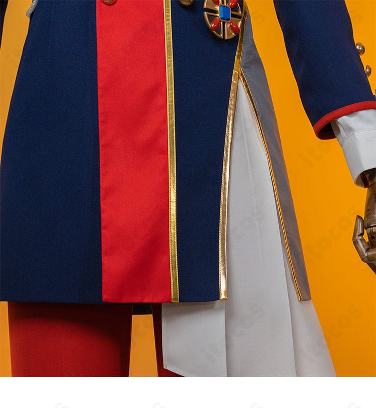 伏見弓弦 コスプレ衣装の裾装飾ディテール。縁取りと装飾ラインの仕上げを示す画像