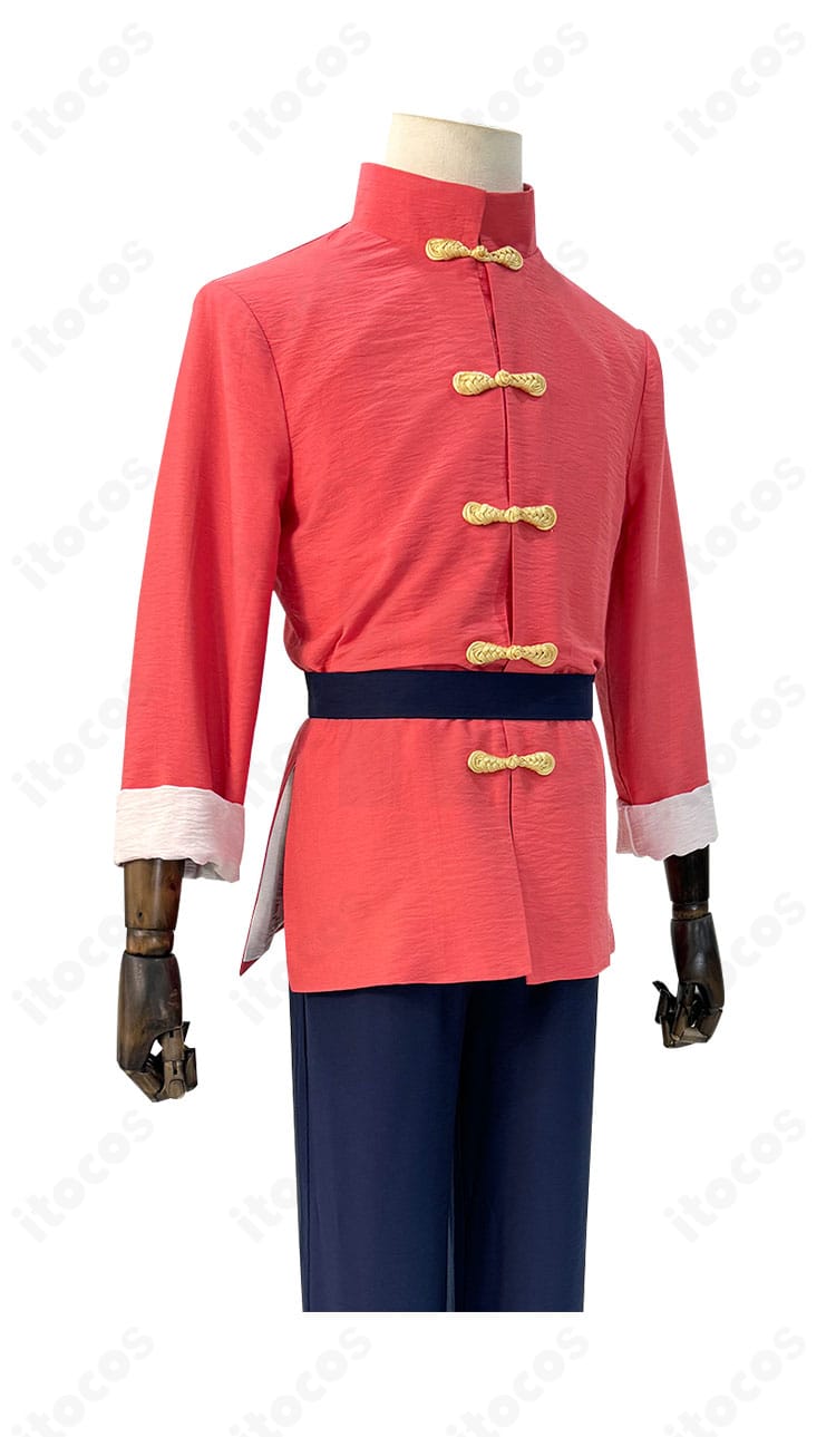 らんま1/2 早乙女乱馬 コスプレ衣装の右側面写真。肩から裾にかけてのラインと可動域設計をチェックできる。