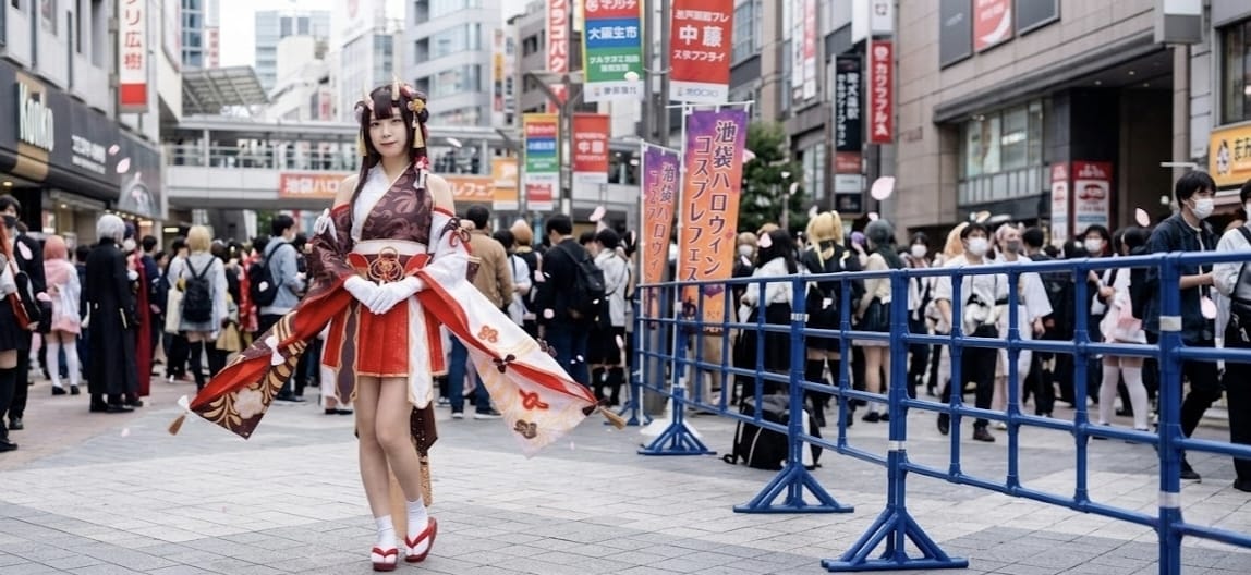 百鬼あやめ コスプレ衣装｜7周年記念 天女繚華 花吹雪 高再現・フルセット！送料無料・返品無料・オーダーメイド対応【itocos】