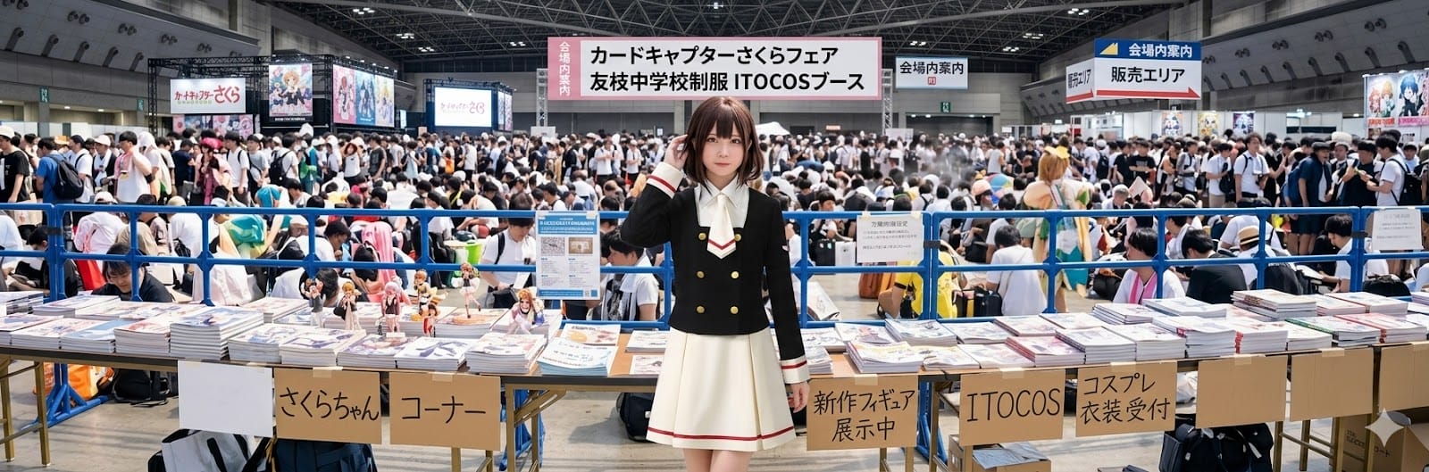 木之本桜 友枝中学校 制服コスプレ衣装｜カードキャプターさくら クリアカード編・清楚で高再現、イベント映え