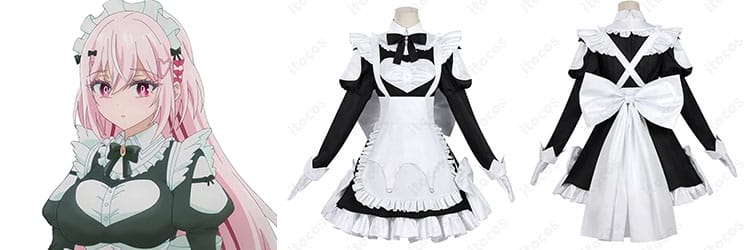 死亡遊戯で飯を食う。 桃乃 ゴーストハウス メイド服 コスプレ衣装｜高再現で撮影映え