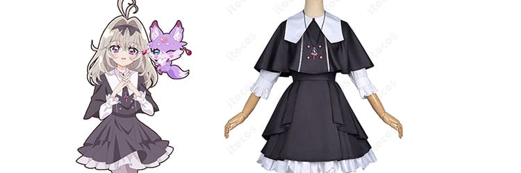森亜るるか私服コスプレ衣装｜名探偵プリキュア！ケープ付きワンピースを高再現、撮影映えも叶う｜itocos
