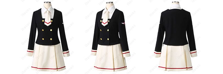 木之本桜 友枝中学校 制服コスプレ衣装｜カードキャプターさくら クリアカード編・清楚で高再現、イベント映え