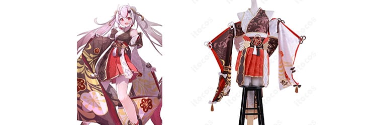 百鬼あやめ コスプレ衣装｜7周年記念 天女繚華 花吹雪 高再現・フルセット！送料無料・返品無料・オーダーメイド対応【itocos】