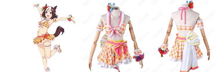 ウマ娘 スペシャルウィーク 水着コスプレ衣装｜スペちゃん高再現・10点セットで撮影映え