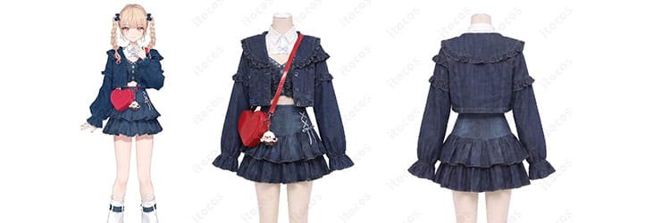 にじさんじ 水面まどか コスプレ衣装｜初の新衣装・デニム私服Ver.の出装清单と活動搭配ガイド