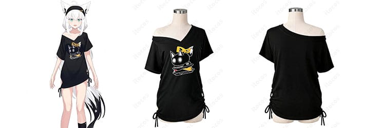 ホロライブ コスプレ｜白上フブキ 新衣装・部屋着Tシャツの準備リスト・バージョン確認・イベント別コーデガイド
