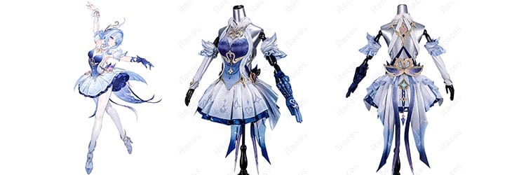 原神 コスプレ衣装 オデット「コロレフスキー劇団プリンシパル」｜青白バレエ風ドレスの出装リストと撮影スタイルガイド
