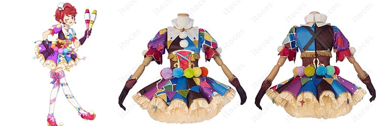 アイカツ コスプレ衣装｜一ノ瀬かえで「ピエロカーニバルコーデ」のサイズ・セット内容・撮影シーンガイド