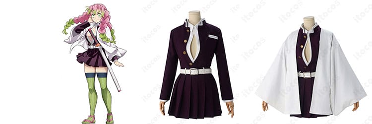 鬼滅の刃 甘露寺蜜璃 コスプレ衣装｜恋柱の隊服を再現！S～XXLのサイズ・セット内容・おすすめ撮影シーン
