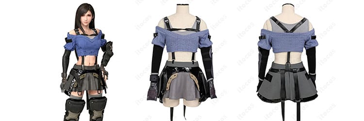 ティファ コスプレ衣装｜FF7 エバークライシス「メタルフット」版の魅力・サイズ・セット内容・撮影シーンを紹介